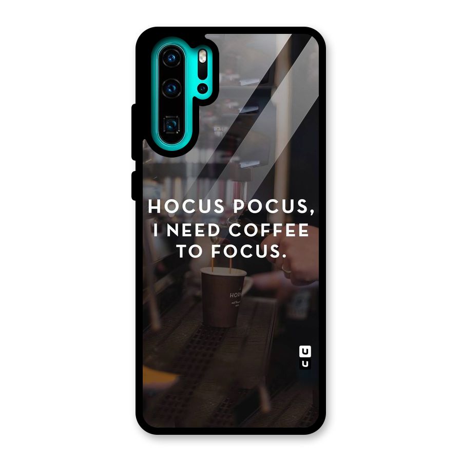 Coffee Focus Glass Back Case for Huawei P30 Pro