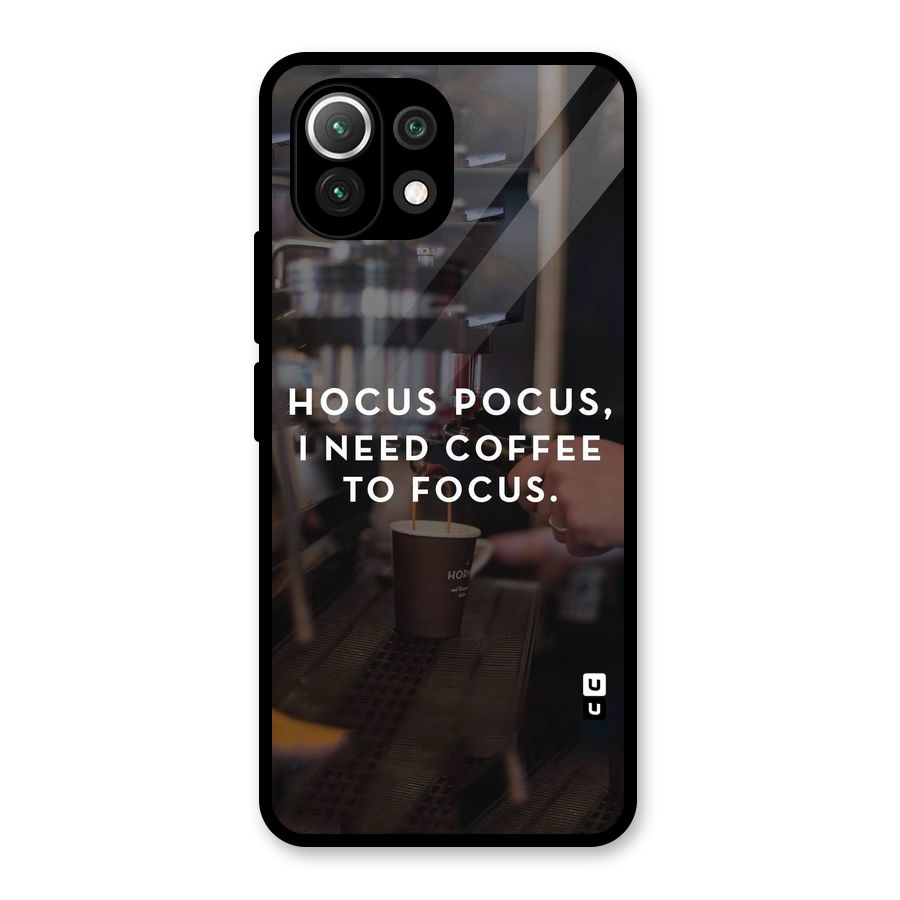 Coffee Focus Glass Back Case for Mi 11 Lite
