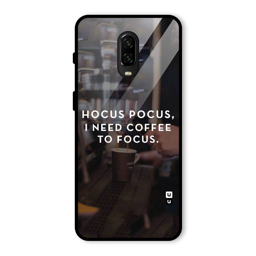 Coffee Focus Glass Back Case for OnePlus 6T