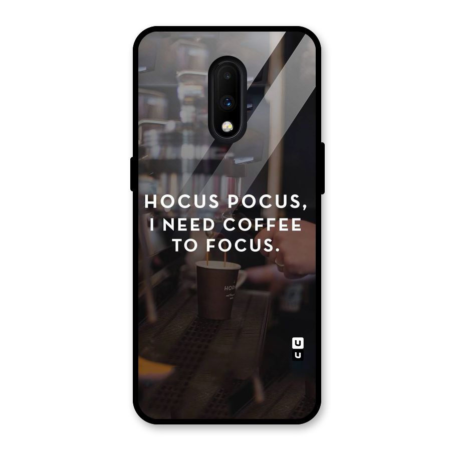 Coffee Focus Glass Back Case for OnePlus 7