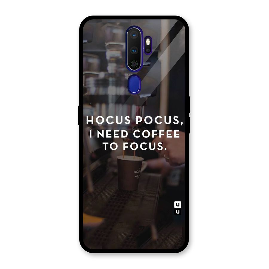 Coffee Focus Glass Back Case for Oppo A9 (2020)