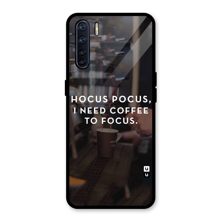 Coffee Focus Glass Back Case for Oppo F15