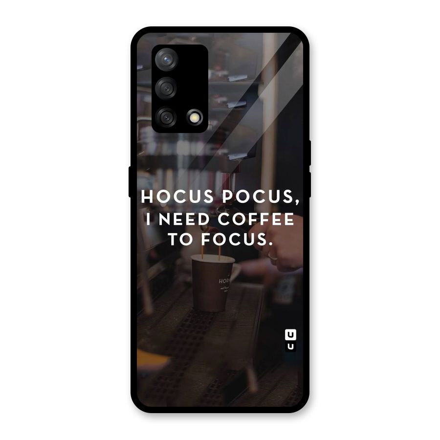 Coffee Focus Glass Back Case for Oppo F19
