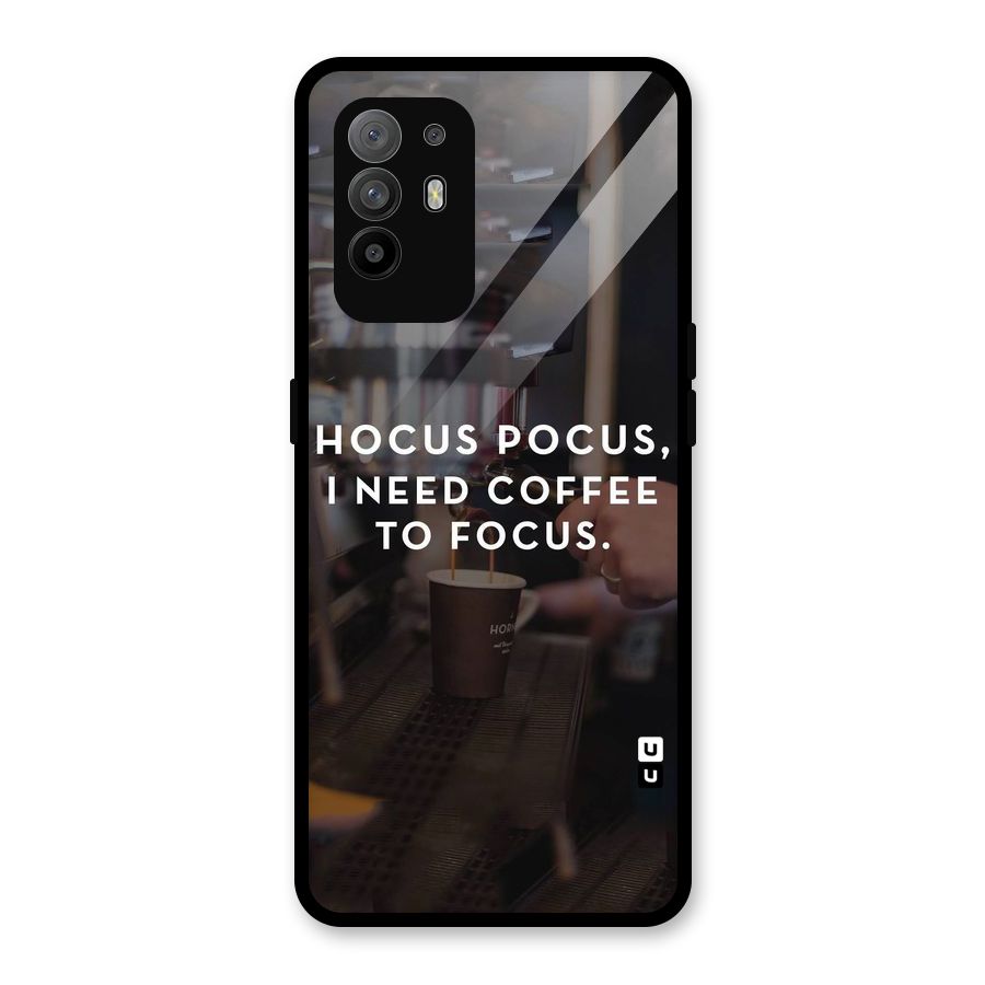 Coffee Focus Glass Back Case for Oppo F19 Pro Plus 5G