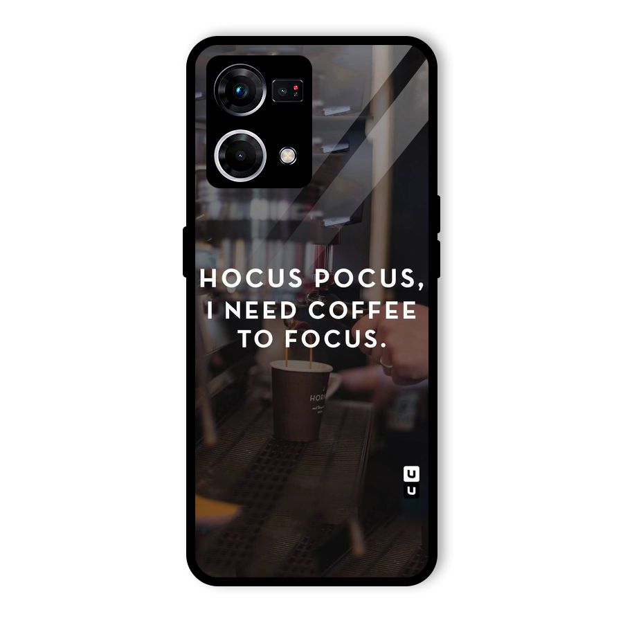 Coffee Focus Glass Back Case for Oppo F21 Pro 4G