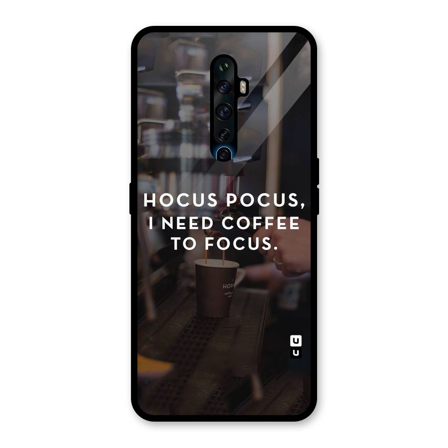 Coffee Focus Glass Back Case for Oppo Reno2 F