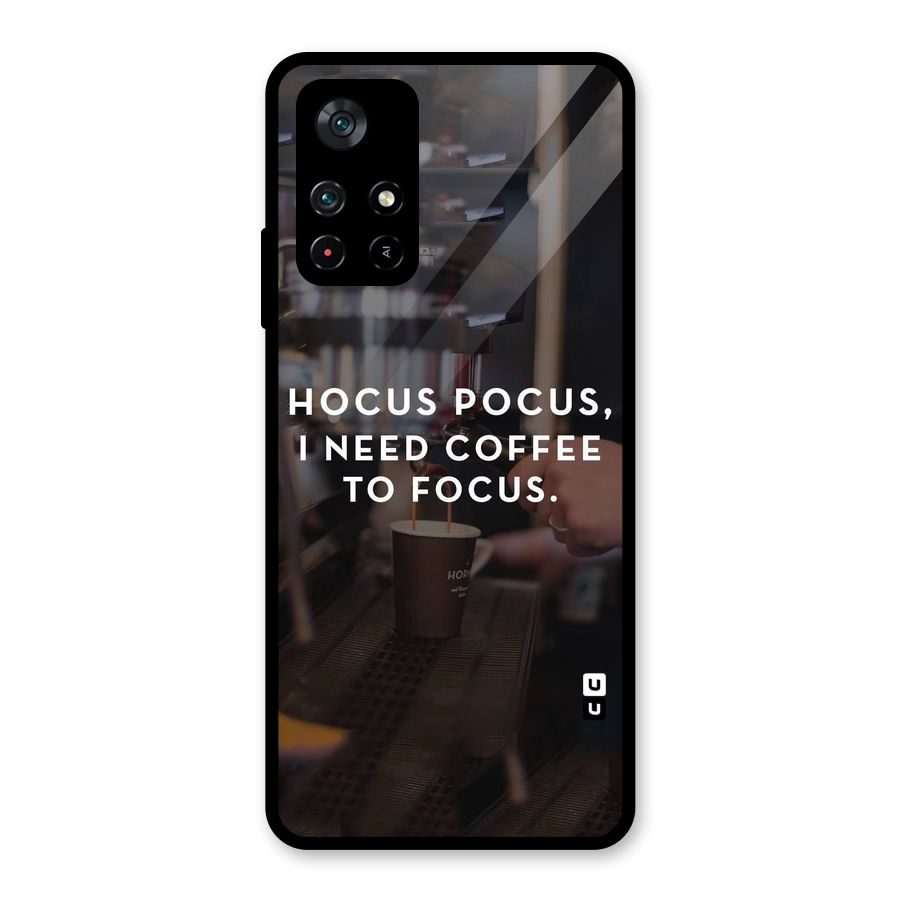Coffee Focus Glass Back Case for Poco M4 Pro 5G