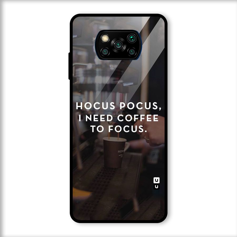 Coffee Focus Glass Back Case for Poco X3