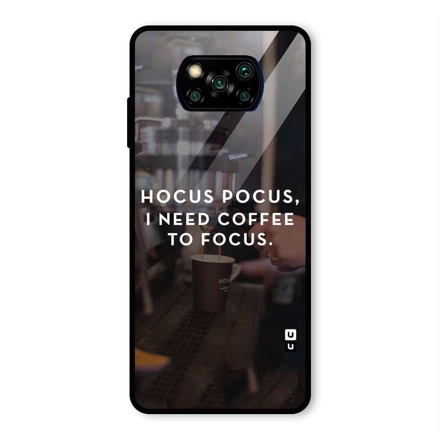 Coffee Focus Glass Back Case for Poco X3 Pro