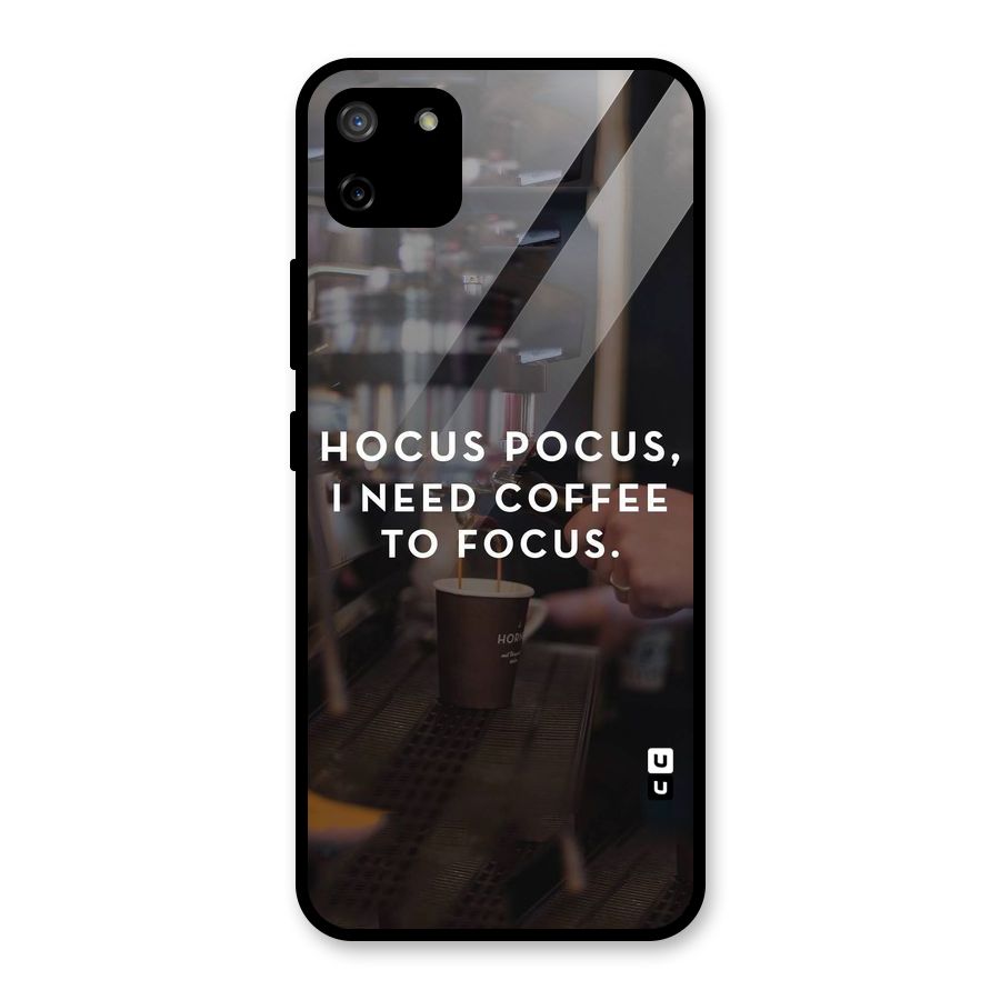 Coffee Focus Glass Back Case for Realme C11