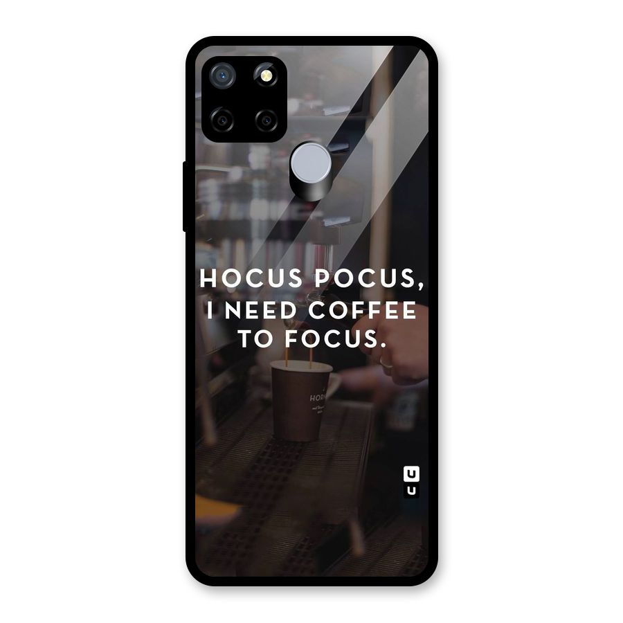Coffee Focus Glass Back Case for Realme C12