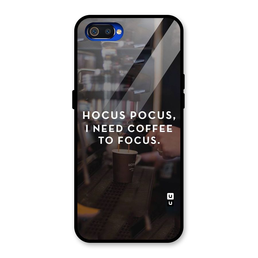 Coffee Focus Glass Back Case for Realme C2