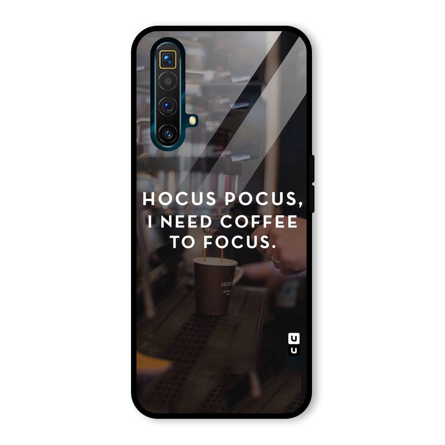Coffee Focus Glass Back Case for Realme X3 SuperZoom