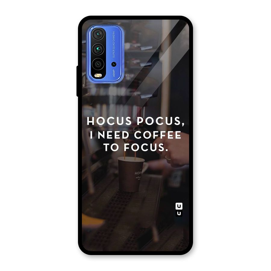 Coffee Focus Glass Back Case for Redmi 9 Power