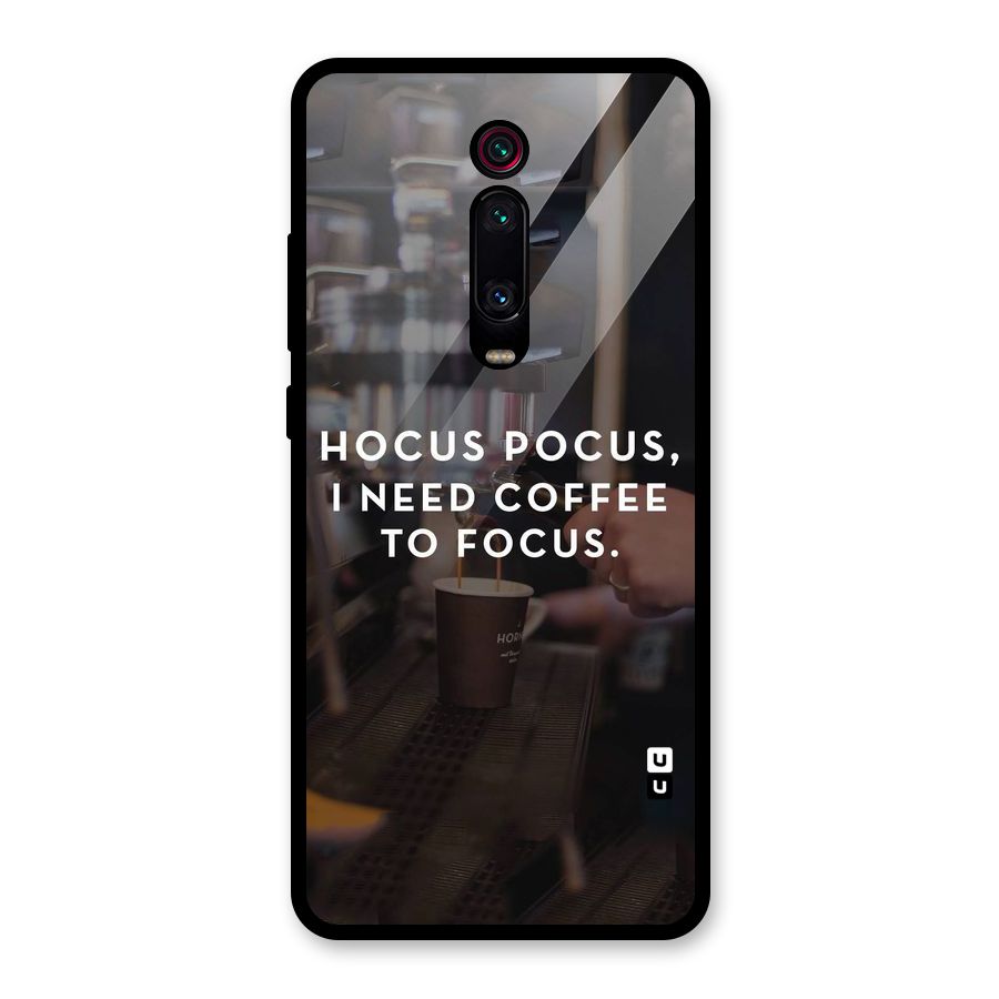 Coffee Focus Glass Back Case for Redmi K20