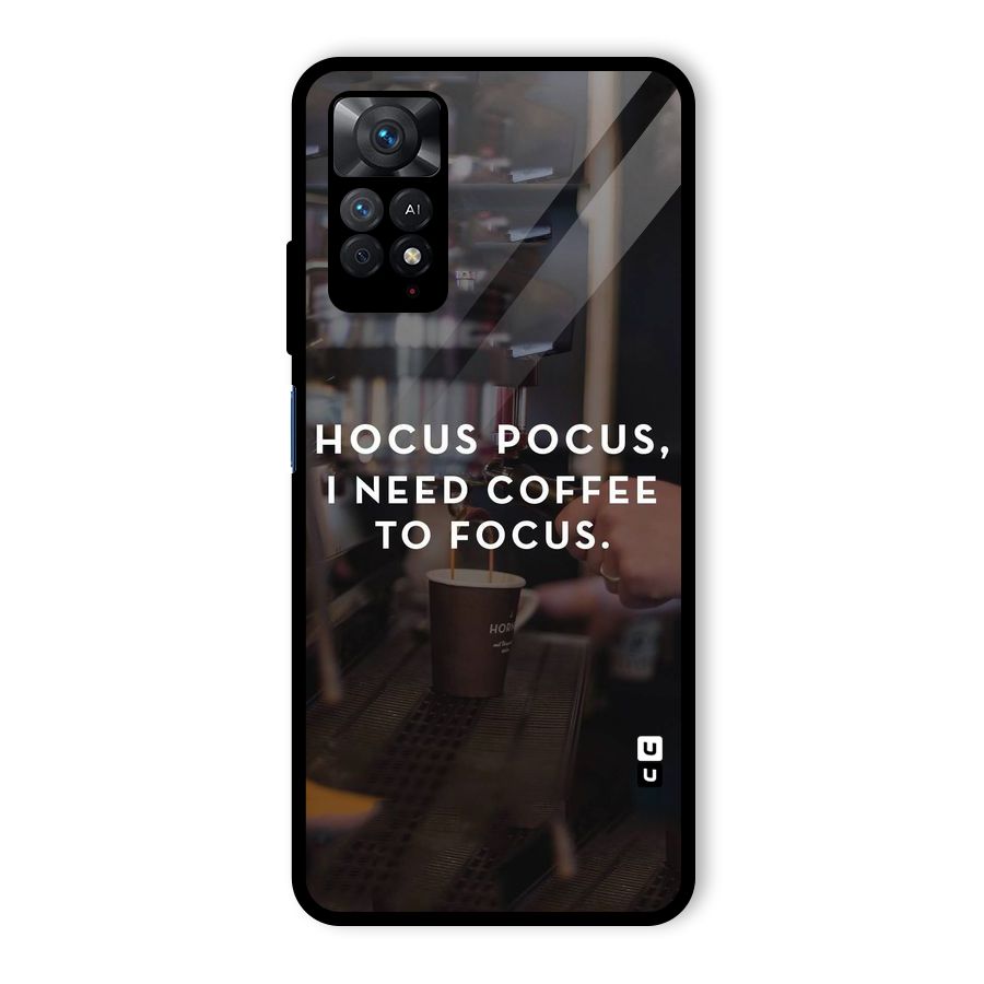 Coffee Focus Glass Back Case for Redmi Note 11 Pro