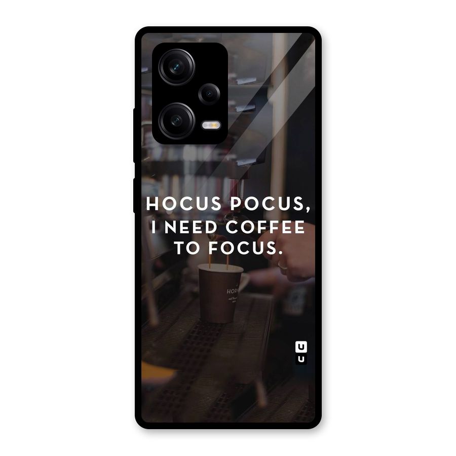 Coffee Focus Glass Back Case for Redmi Note 12 Pro