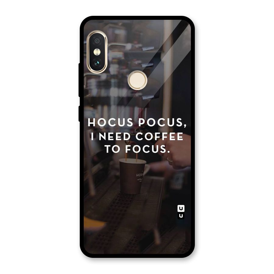 Coffee Focus Glass Back Case for Redmi Note 5 Pro