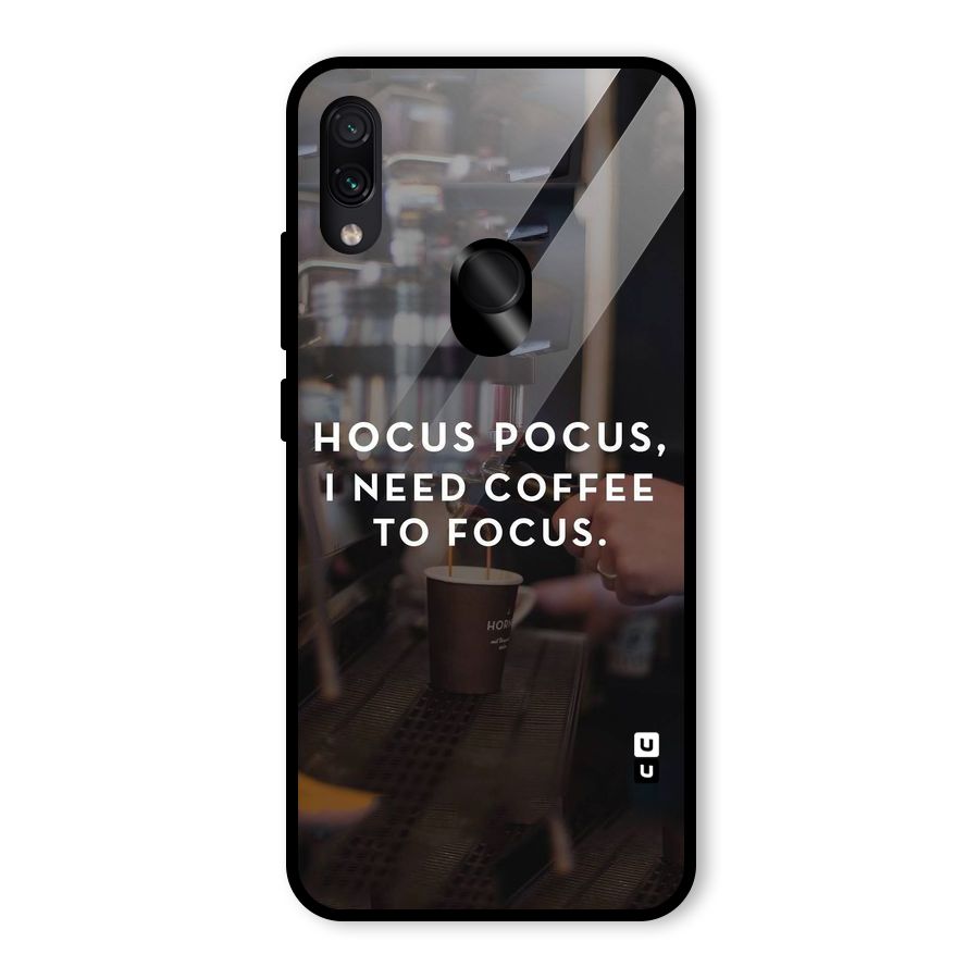Coffee Focus Glass Back Case for Redmi Note 7 Pro