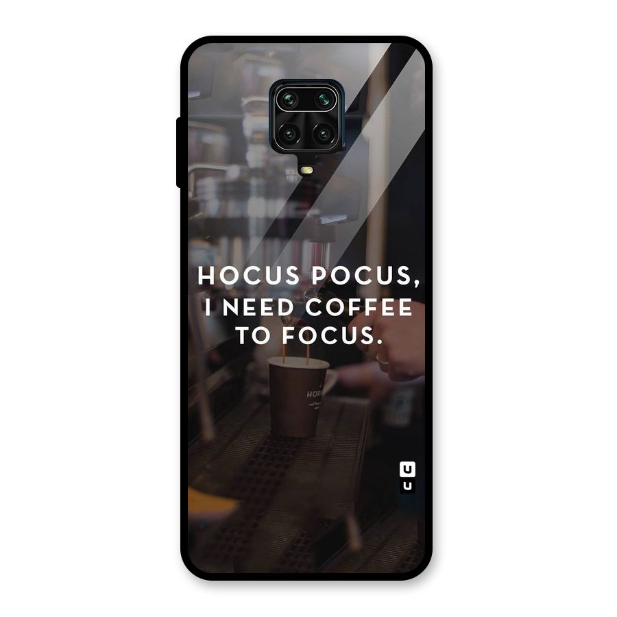 Coffee Focus Glass Back Case for Redmi Note 9 Pro