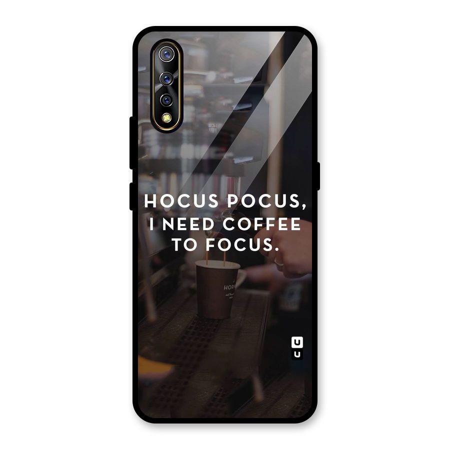 Coffee Focus Glass Back Case for Vivo S1