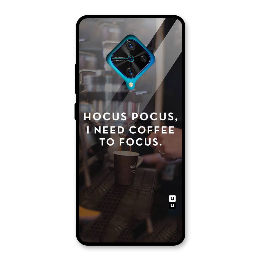 Coffee Focus Glass Back Case for Vivo S1 Pro
