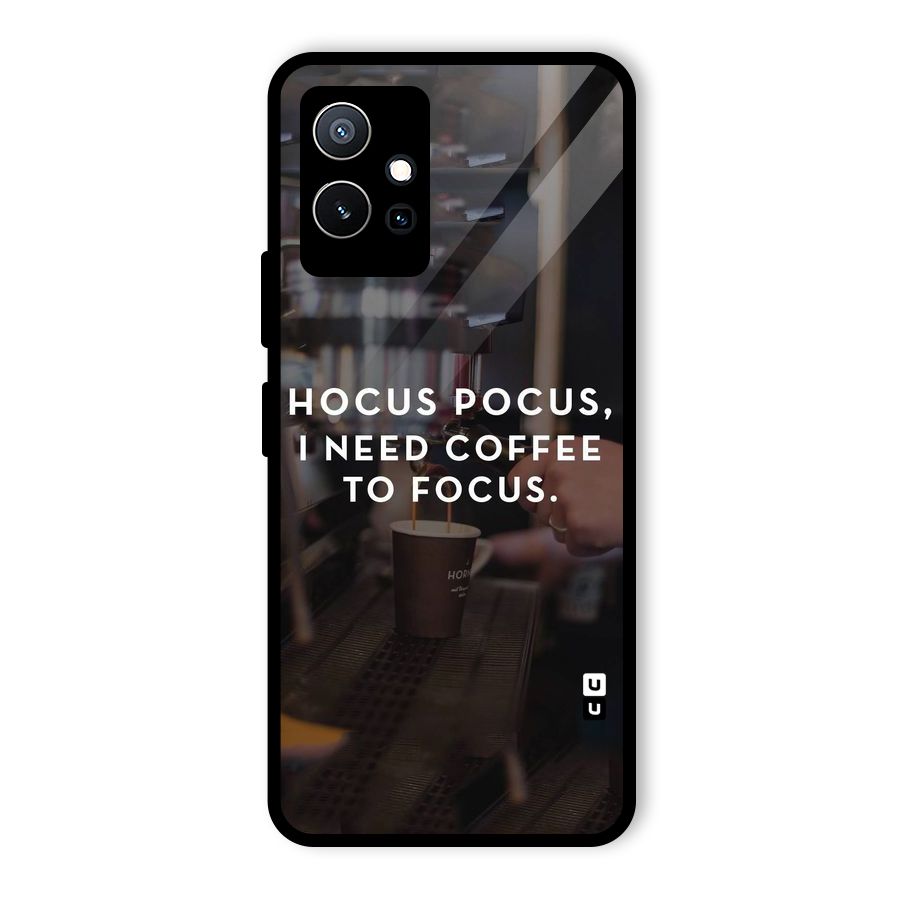 Coffee Focus Glass Back Case for Vivo T1 5G