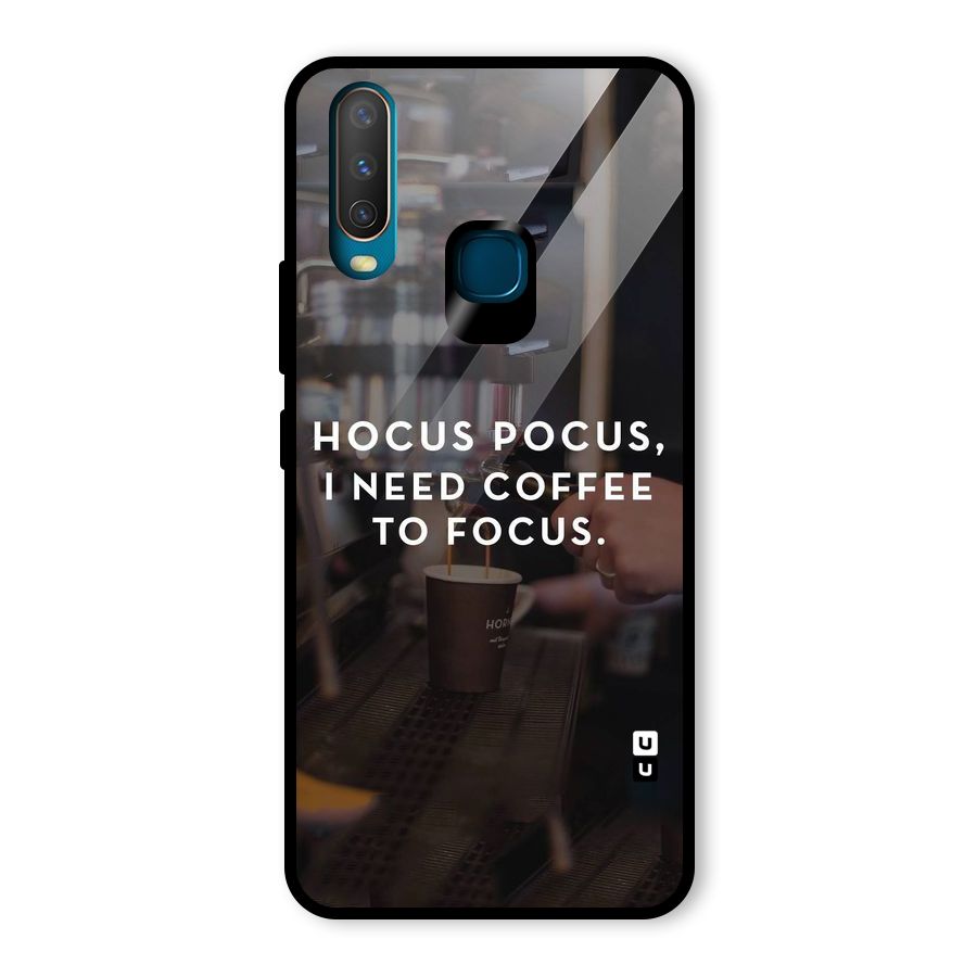Coffee Focus Glass Back Case for Vivo U10