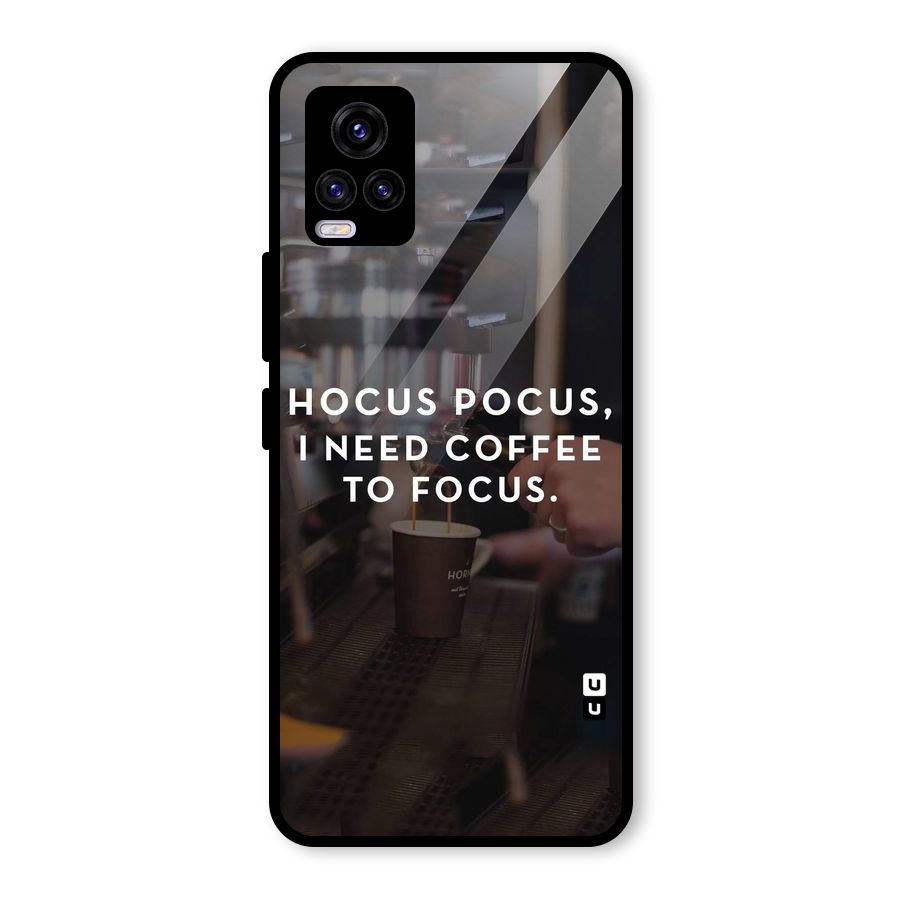 Coffee Focus Glass Back Case for Vivo V20