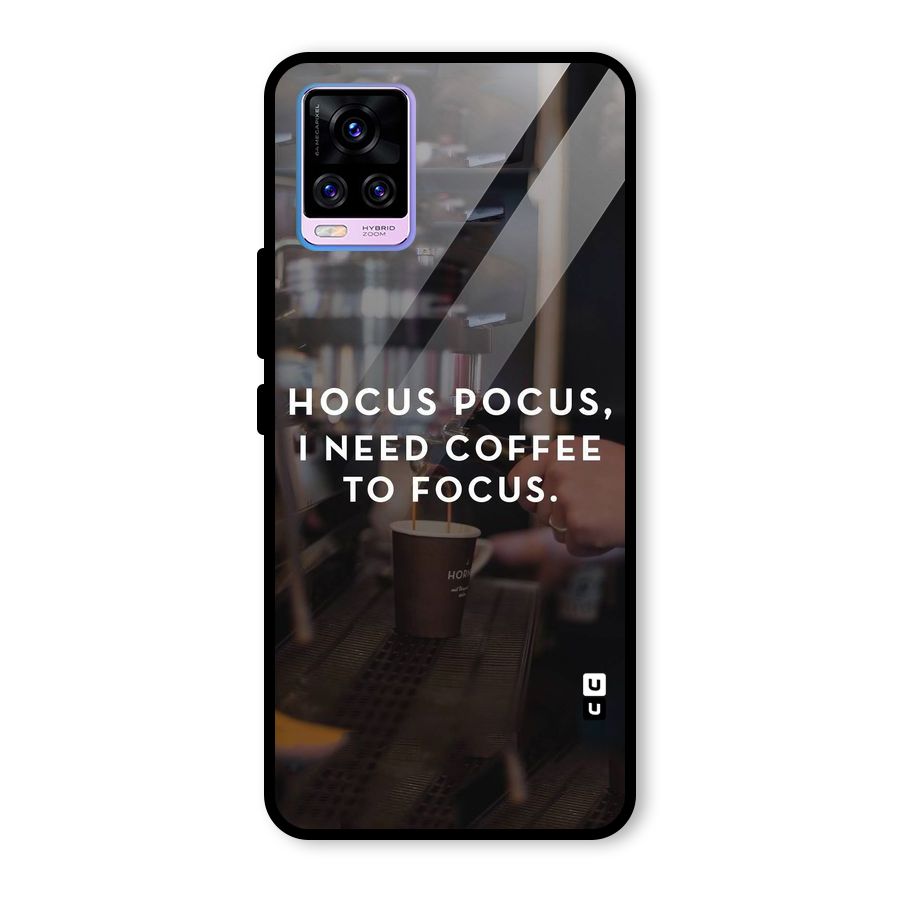 Coffee Focus Glass Back Case for Vivo V20 Pro
