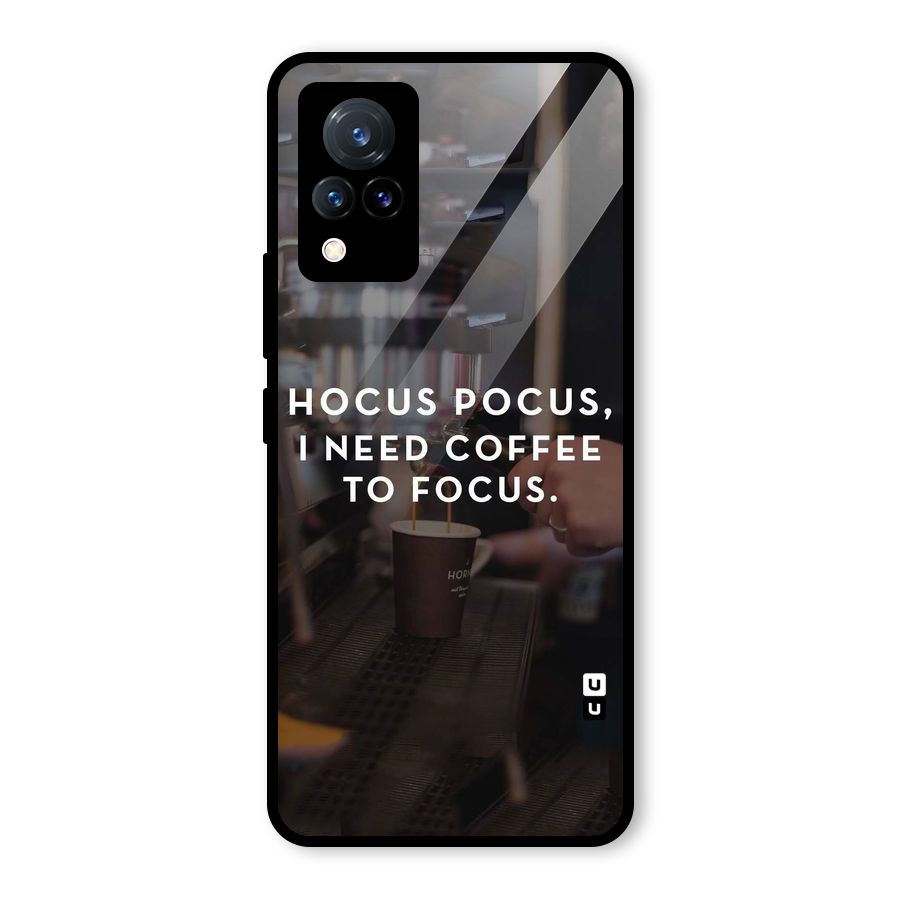 Coffee Focus Glass Back Case for Vivo V21 5G