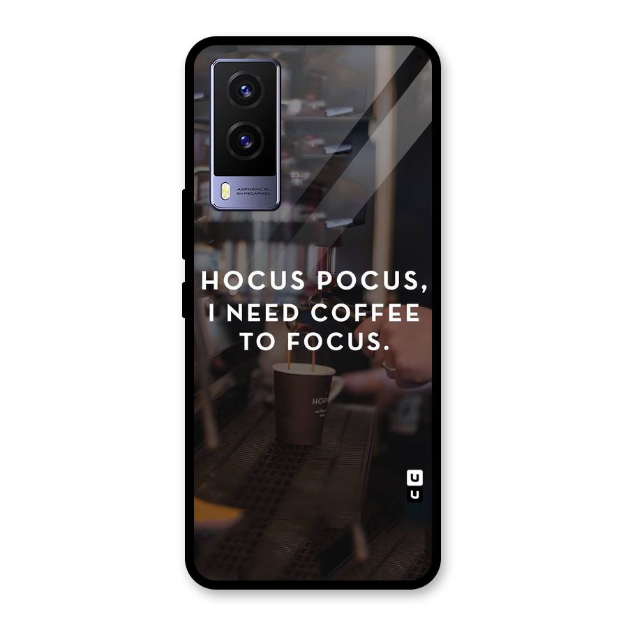 Coffee Focus Glass Back Case for Vivo V21e 5G