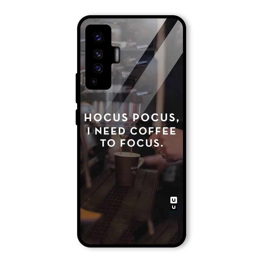 Coffee Focus Glass Back Case for Vivo X50
