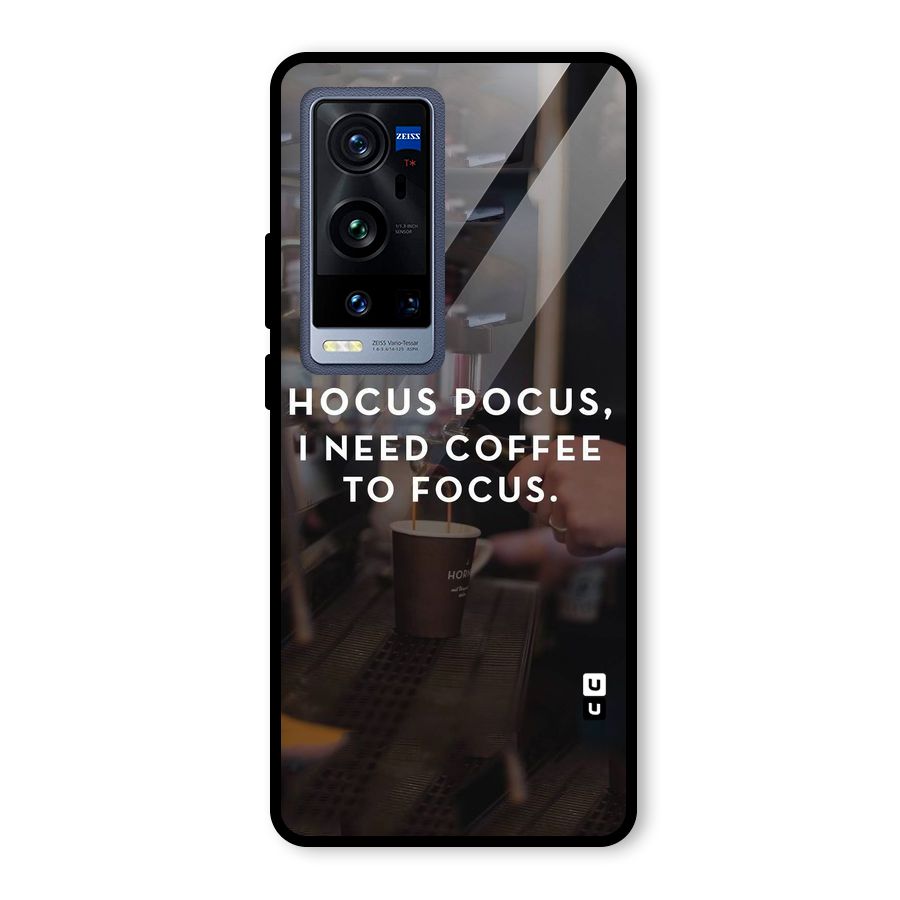 Coffee Focus Glass Back Case for Vivo X60 Pro Plus