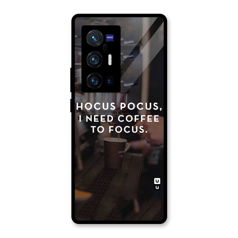 Coffee Focus Glass Back Case for Vivo X70 Pro Plus