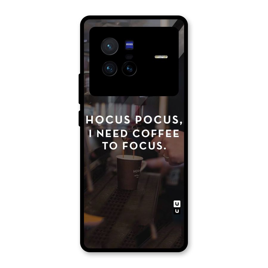 Coffee Focus Glass Back Case for Vivo X80