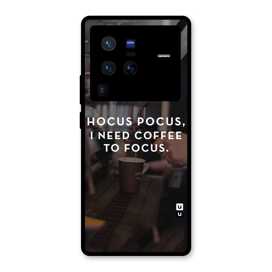 Coffee Focus Glass Back Case for Vivo X80 Pro
