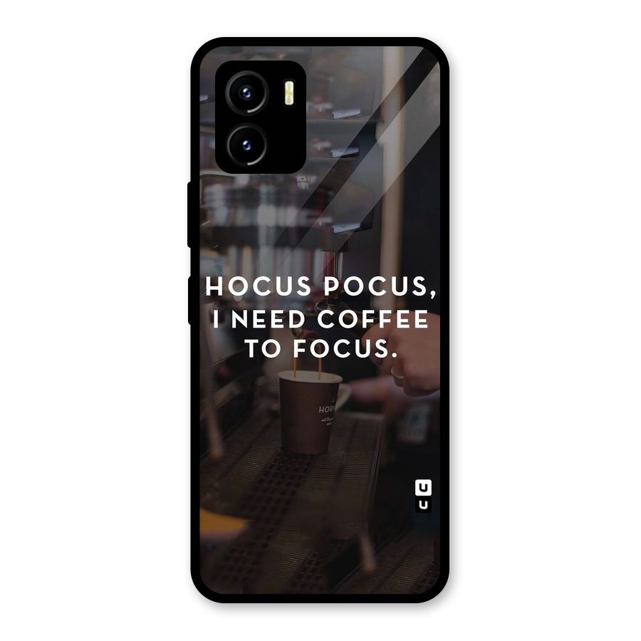 Coffee Focus Glass Back Case for Vivo Y15s