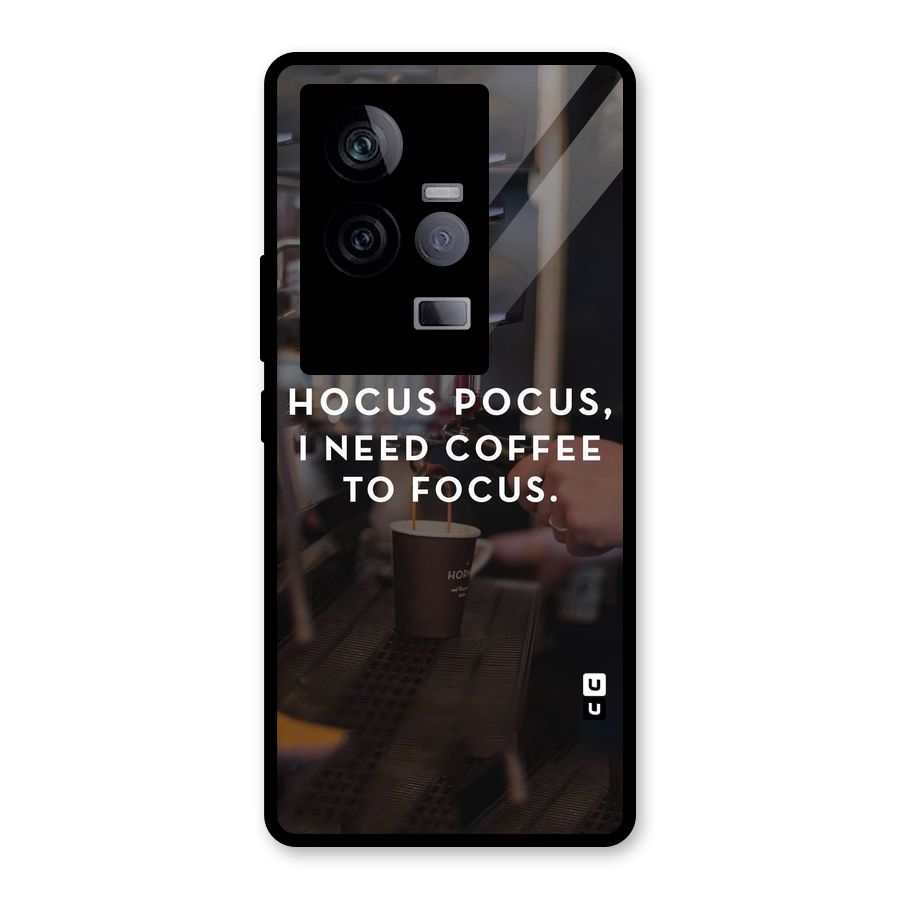 Coffee Focus Glass Back Case for Vivo iQOO 11 5G