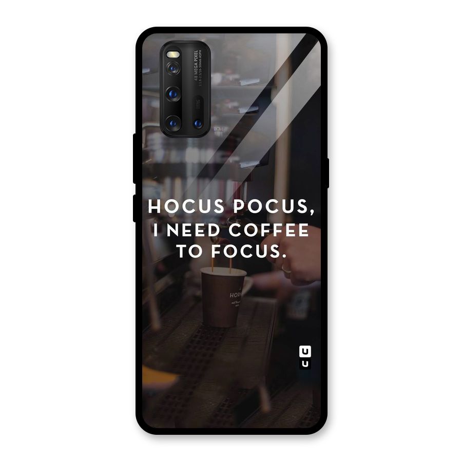 Coffee Focus Glass Back Case for Vivo iQOO 3