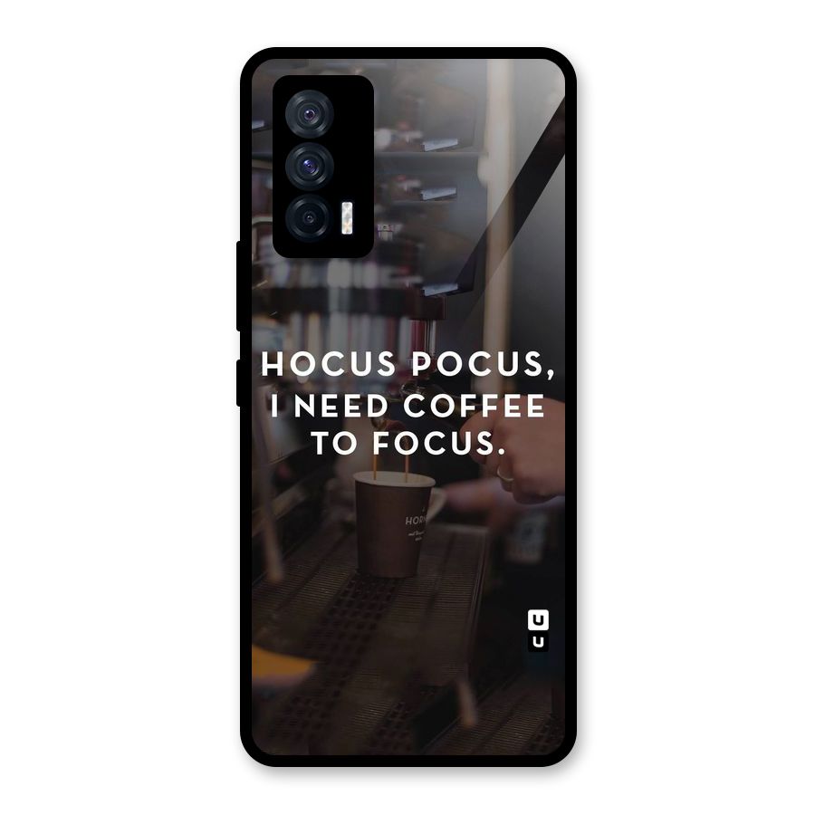 Coffee Focus Glass Back Case for Vivo iQOO 7 5G