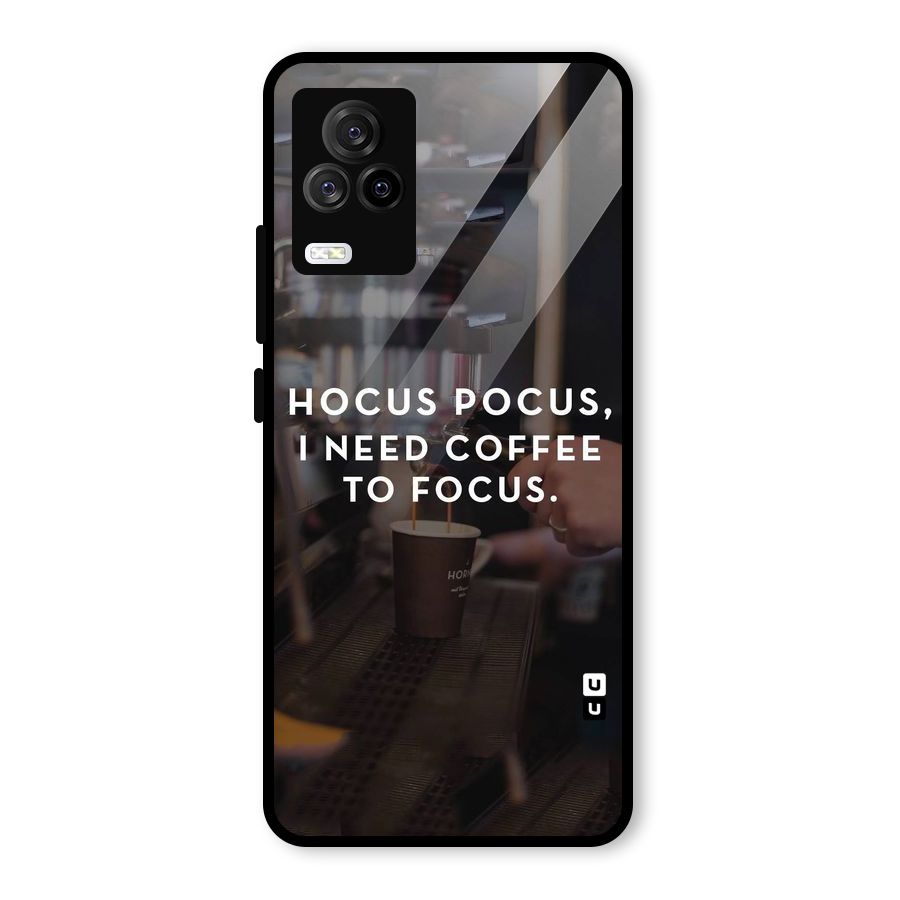 Coffee Focus Glass Back Case for Vivo iQOO 7 Legend 5G