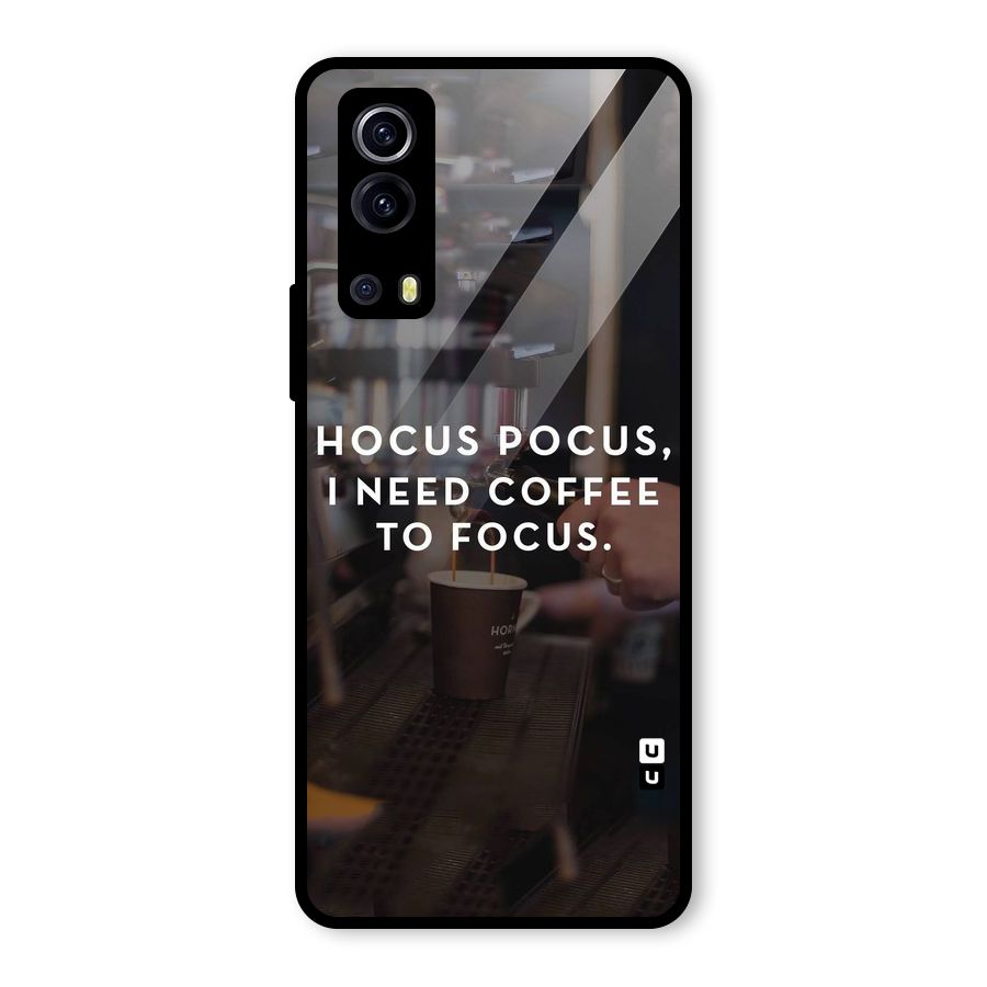 Coffee Focus Glass Back Case for Vivo iQOO Z3