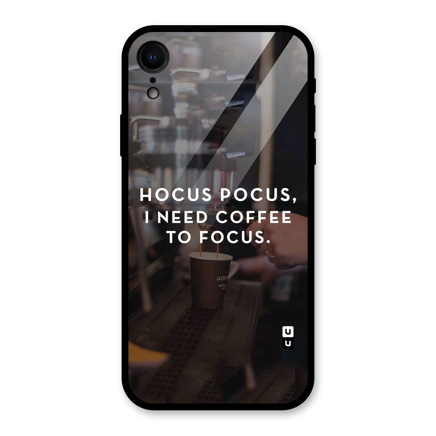 Coffee Focus Glass Back Case for XR