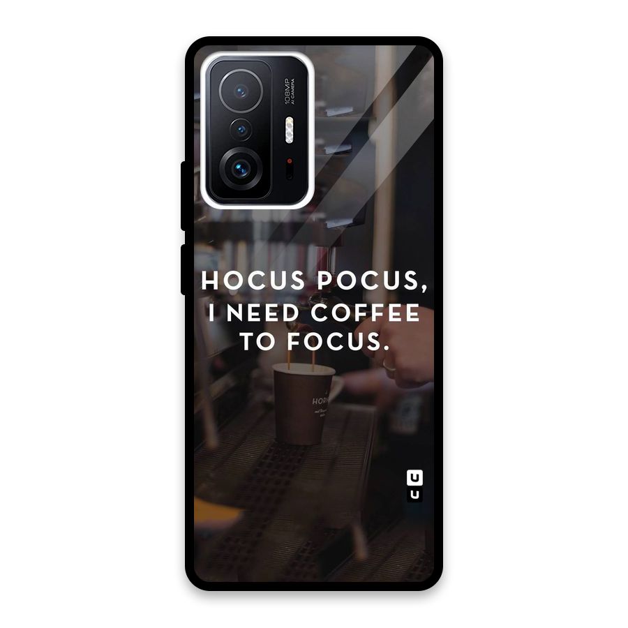 Coffee Focus Glass Back Case for Xiaomi 11T Pro
