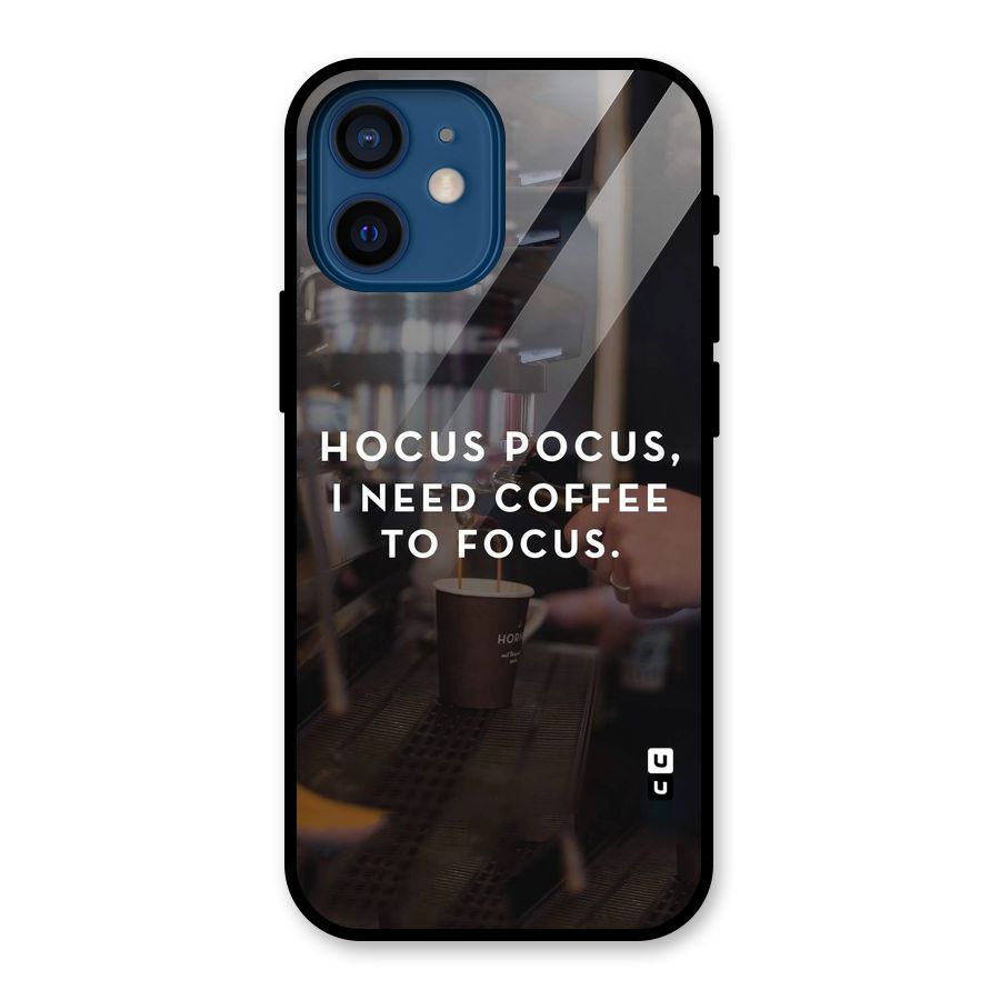 Coffee Focus Glass Back Case for iPhone 12 Mini