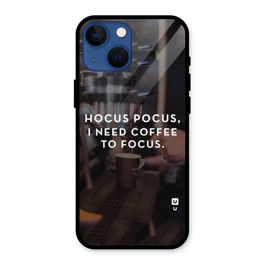 Coffee Focus Glass Back Case for iPhone 13 Mini
