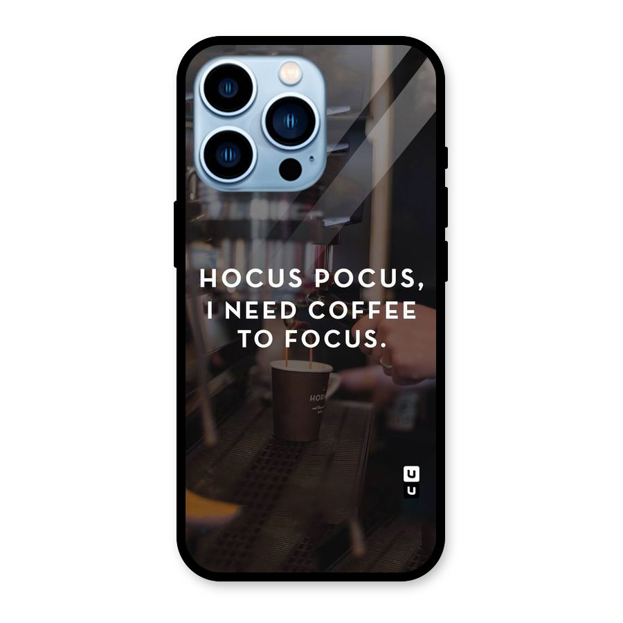 Coffee Focus Glass Back Case for iPhone 13 Pro
