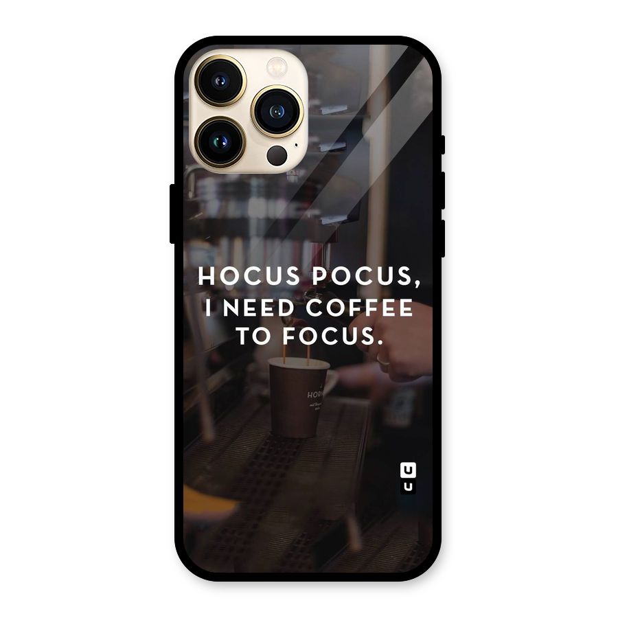 Coffee Focus Glass Back Case for iPhone 13 Pro Max