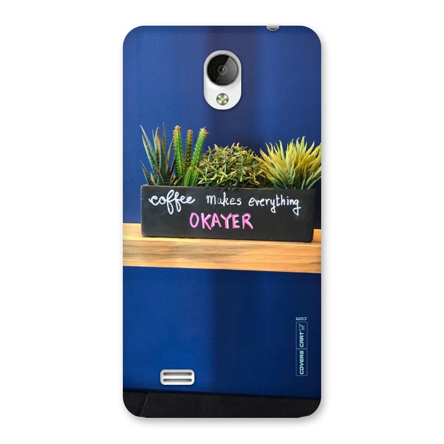 Coffee Makes Everything Okayer Back Case for Vivo Y21
